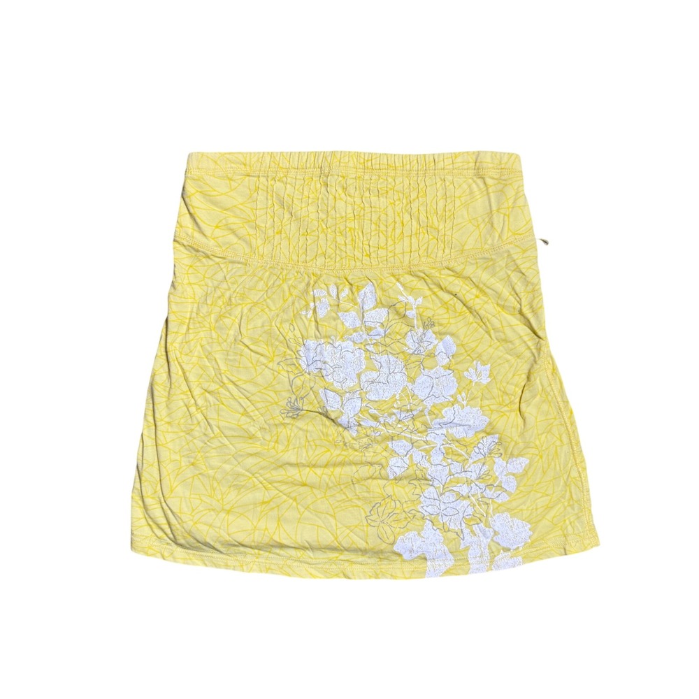 Urban Behavior Yellow Floral Cotton Mini Skirt